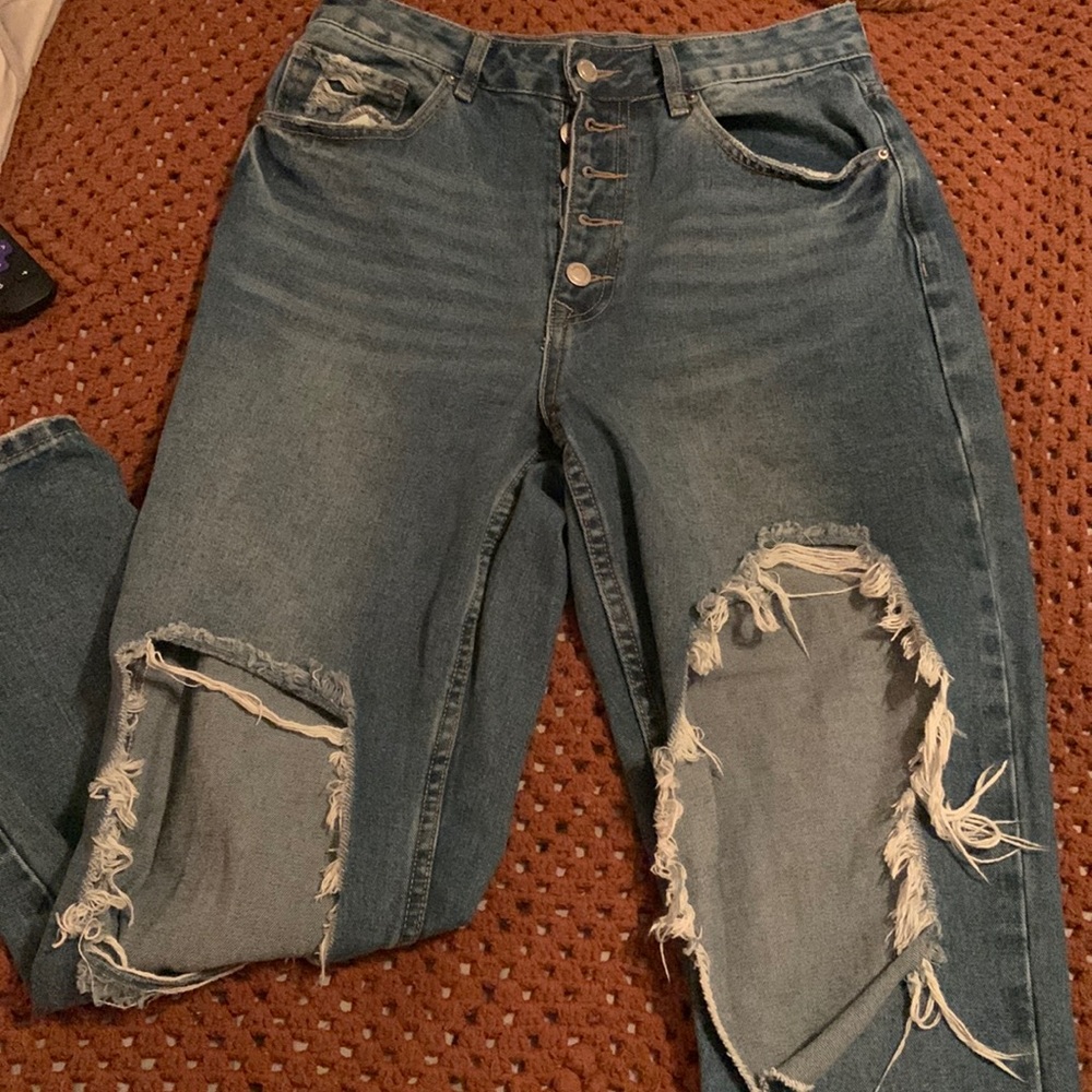 y2k ripped jeans